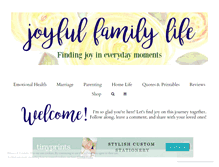 Tablet Screenshot of joyfulfamilylife.com